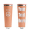 Peace Sign Peach RTIC Everyday Tumbler - 28 oz. - Front and Back