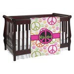 Peace Sign Baby Blanket (Personalized)
