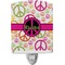 Peace Sign Ceramic Night Light (Personalized)