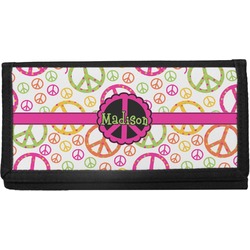 Peace Sign Canvas Checkbook Cover (Personalized)