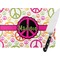 Peace Sign Personalized Glass Cutting Board
