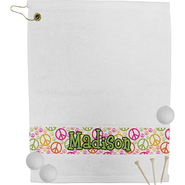 Custom Peace Sign Golf Bag Towel (Personalized)