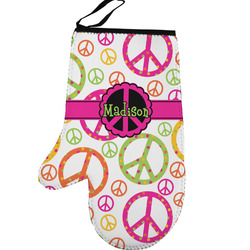 Peace Sign Left Oven Mitt (Personalized)
