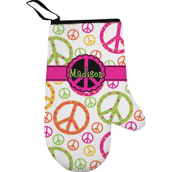 Peace Sign Personalized Oven Mitt