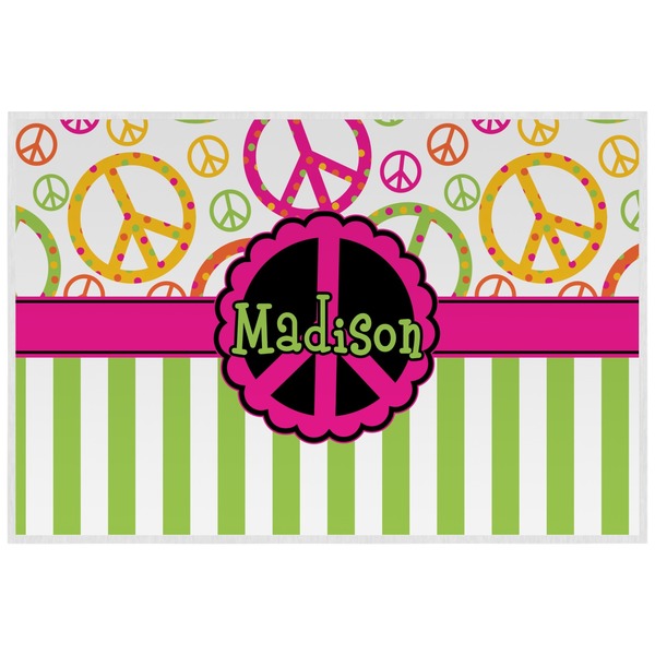 Peace Sign Personalized Placemat (Back)