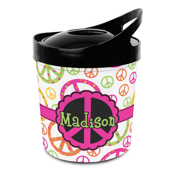 Custom Peace Sign Plastic Ice Bucket (Personalized)