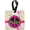 Peace Sign Personalized Square Luggage Tag