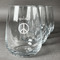 Peace Sign Personalized Stemless Wine Glasses (Set of 4)
