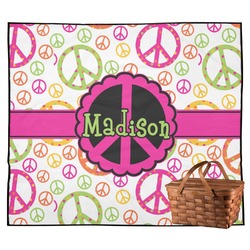 Peace Sign Outdoor Picnic Blanket (Personalized)