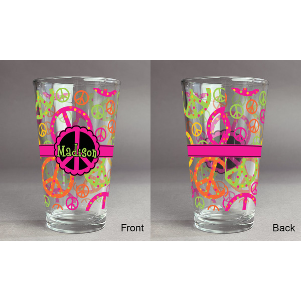 Peace Sign Pint Glass - Full Fill w Transparency - Approval