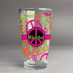 Peace Sign Pint Glass - Full Print (Personalized)