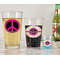 Peace Sign Pint Glass - Two Content - In Context