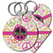 Peace Sign Plastic Keychains