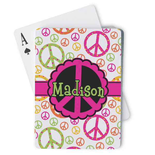 Custom Peace Sign Playing Cards (Personalized)