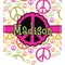 Peace Sign Iron On Faux Pocket (Personalized)