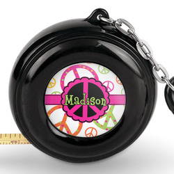 Peace Sign Pocket Tape Measure - 6 Ft w/ Carabiner Clip (Personalized)