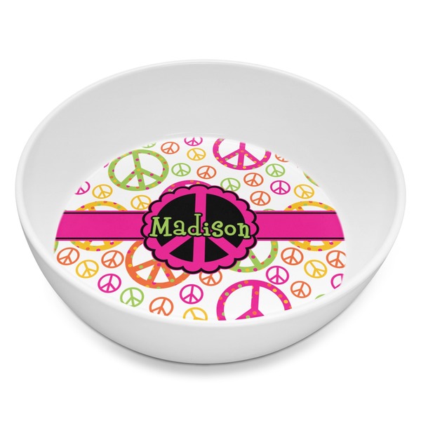 Custom Peace Sign Melamine Bowl - 8 oz (Personalized)