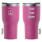 Peace Sign RTIC Tumbler - Magenta - Double Sided - Front & Back