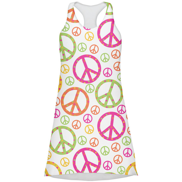Custom Peace Sign Racerback Dress - Small
