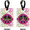 Peace Sign Rectangle Luggage Tag (Front + Back)