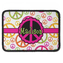 Peace Sign Iron On Rectangle Patch w/ Name or Text