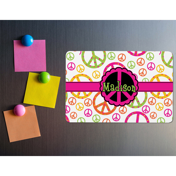 Peace Sign Rectangular Fridge Magnet - LIFESTYLE