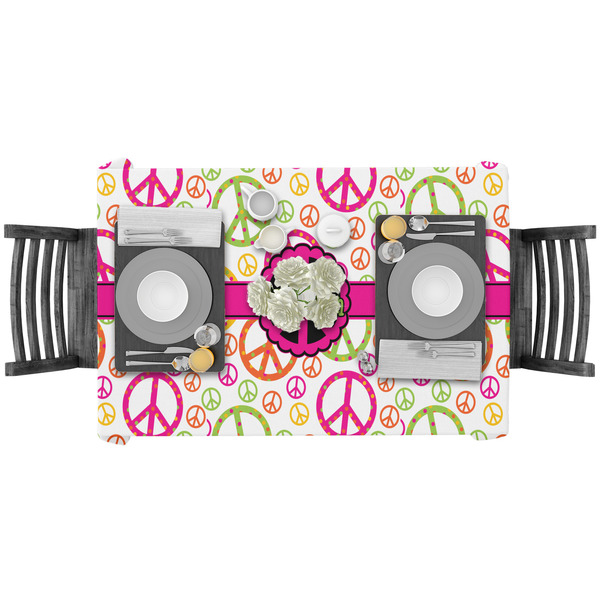 Peace Sign Rectangular Tablecloths - LIFESTYLE