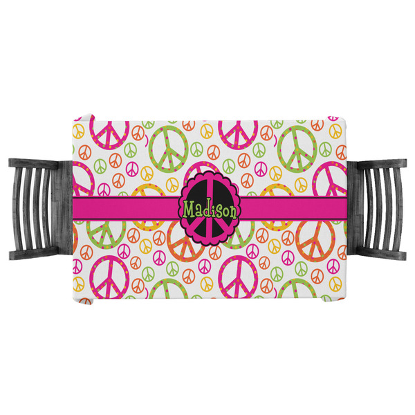 Custom Peace Sign Tablecloth - 58"x58" (Personalized)