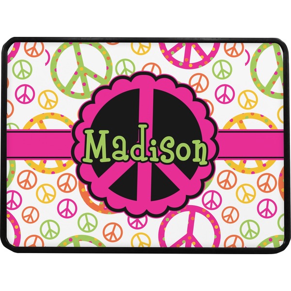 Peace Sign Rectangular Trailer Hitch Cover (Personalized)
