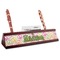 Peace Sign Red Mahogany Nameplates with Business Card Holder - Angle