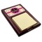Peace Sign Red Mahogany Sticky Note Holder - Angle