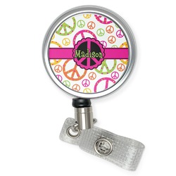 Peace Sign Retractable Badge Reel (Personalized)