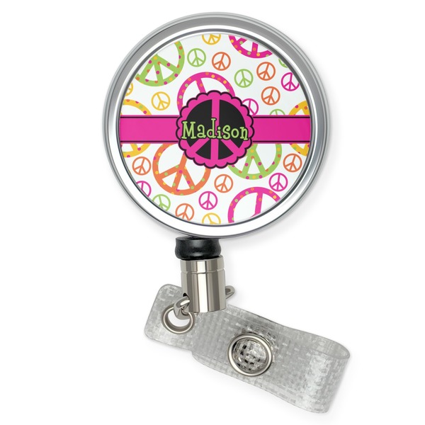 Custom Peace Sign Retractable Badge Reel (Personalized)