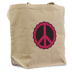 Peace Sign Reusable Cotton Grocery Bag