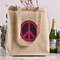Peace Sign Reusable Cotton Grocery Bag - In Context