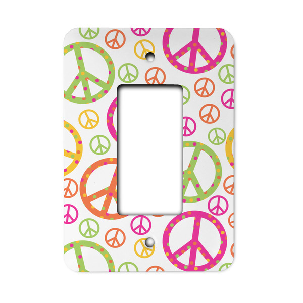 Custom Peace Sign Rocker Style Light Switch Cover