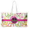 Peace Sign Large Tote Bag with Rope Handles (Personalized)