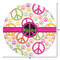 Peace Sign Round Area Rug - Size