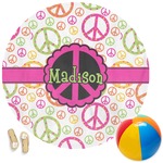 Peace Sign Round Beach Towel (Personalized)