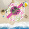 Peace Sign Round Beach Towel Lifestyle