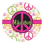 Peace Sign Round Decal - Medium (Personalized)