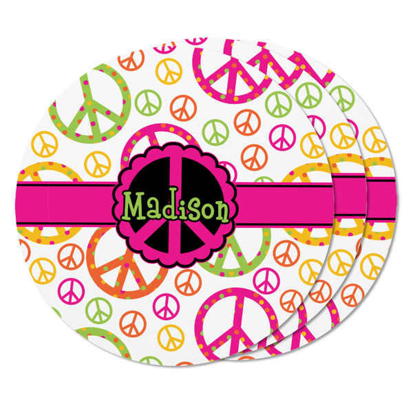 Peace Sign Round Fridge Magnet - THREE