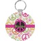 Peace Sign Round Keychain (Personalized)