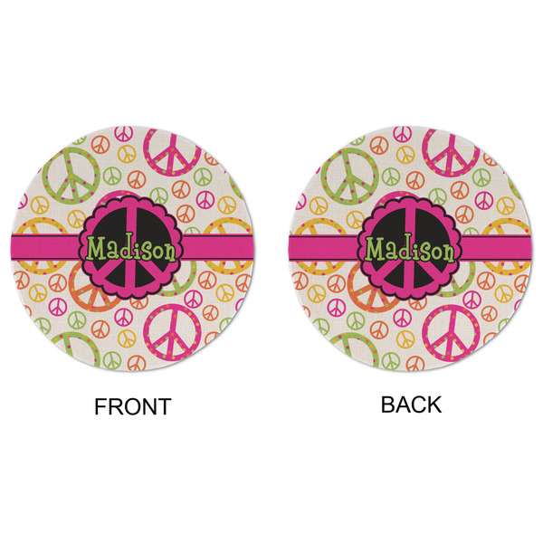 Peace Sign Round Linen Placemats - APPROVAL (double sided)