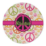 Peace Sign Round Linen Placemat - Single Sided (Personalized)