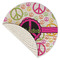 Peace Sign Round Linen Placemats - Front (folded corner single sided)
