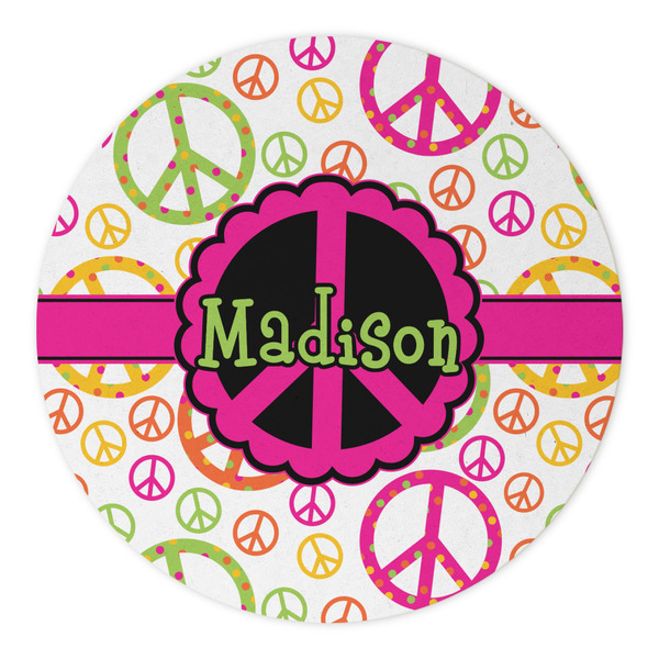 Peace Sign Round Paper Coaster - Approval