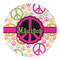 Peace Sign Round Paper Coaster - Approval