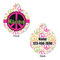 Peace Sign Round Pet ID Tag - Large - Approval