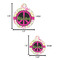 Peace Sign Round Pet ID Tag - Large - Comparison Scale